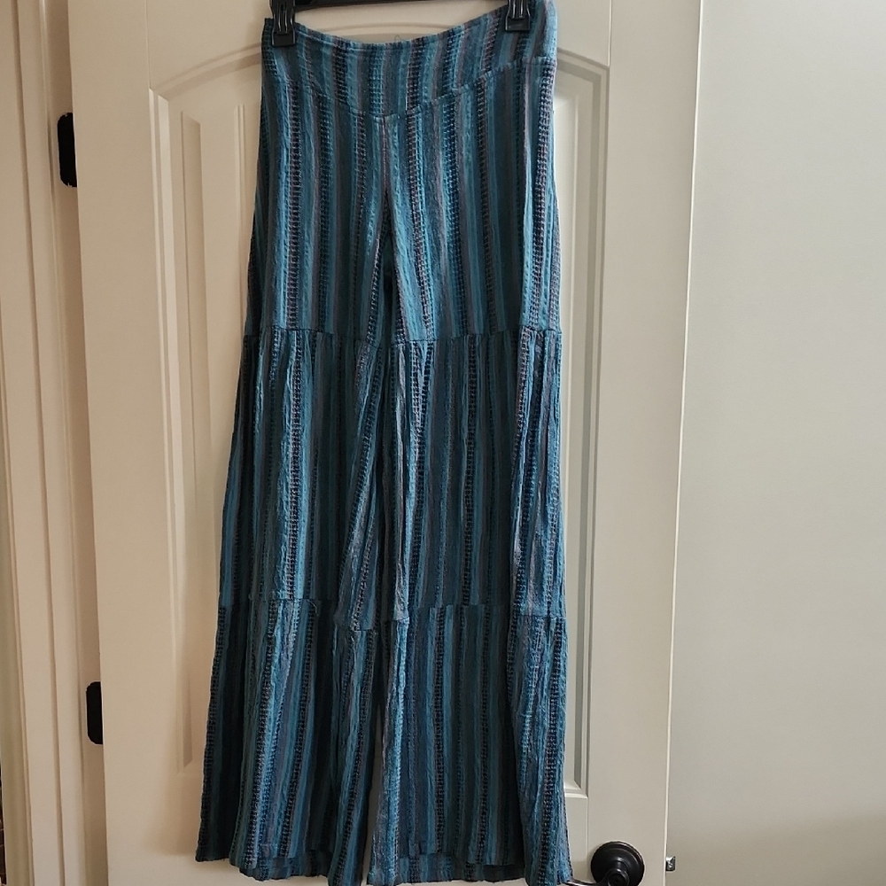 Jayli elegant Striped Blue Wide Leg Pants